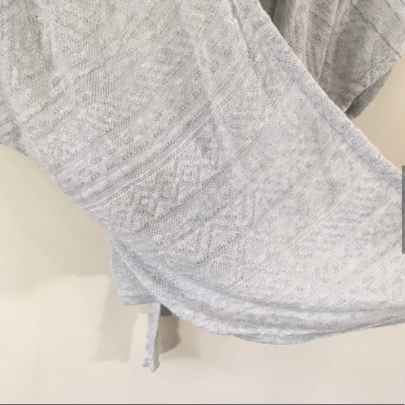 Anthropologie Pravin Tie Front Kimono Sweater Grey - Picture 9 of 10